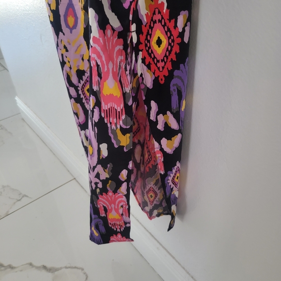 Cowl Neck Slip Dress - Desert Ikat Black Size 10 - Picture 10 of 16